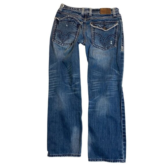 CJ Black Men's Jeans 32x30 Distressed Blue Denim Straight Leg 100% Cotton Pocket - Picture 2 of 16